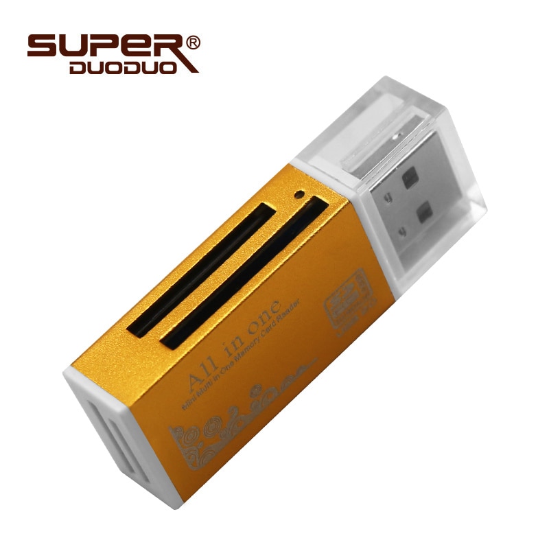 de USB 2,0 en 1 Multi adaptador de lector de tarjeta de memoria Micro SD SDHC TF M2 MMC