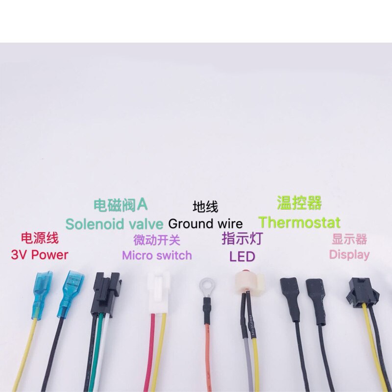 Universal DC 3V Gas stove Double ignition with Temperature control and Temperature display Pulse igniter Total 14 wires