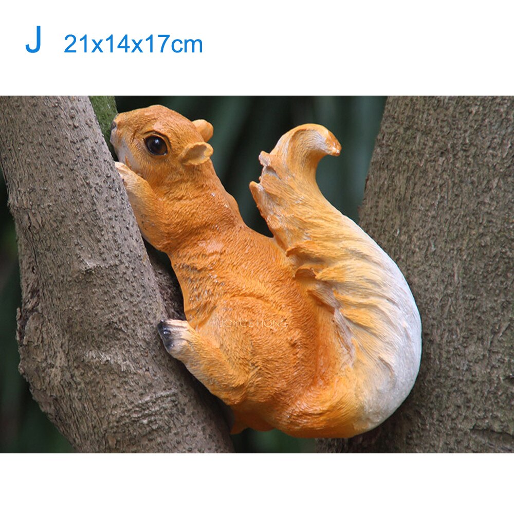 RESIN GARDEN SQUIRREL ANIMAL STATUE FIGURIUE GARDEN ORNAMENTS DECORATIONS FOR OUTDOOR GARDEN LAWN AND YARD
