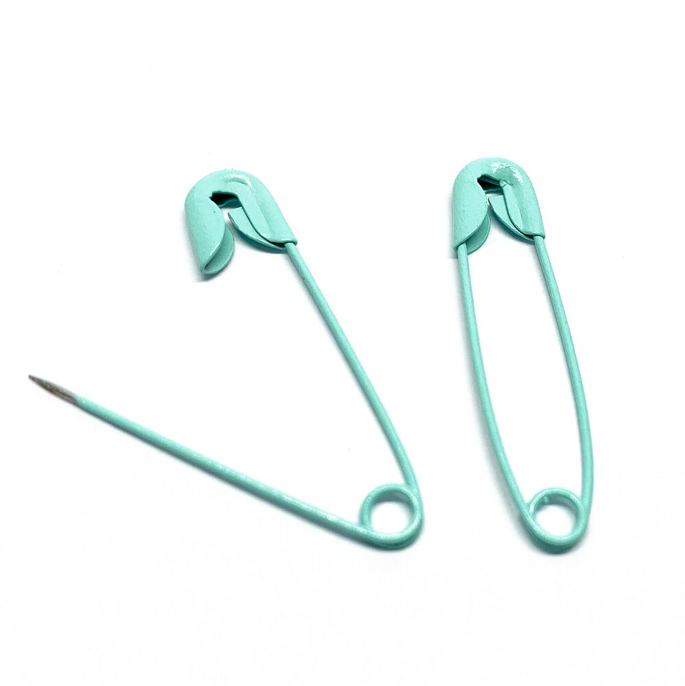 Épingles de sûreté colorées de 30mm, 100 pièces, accessoires de couture, bricolage, aiguilles en acier inoxydable, petite broche, vêtements: lake blue 13