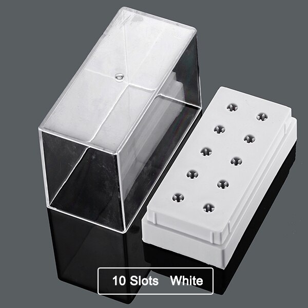 1 st 6/7/10/20/30 hål akryl spik borr låda plast stativ behållare för 3/32 "bits borr display utställningstillbehör: 03