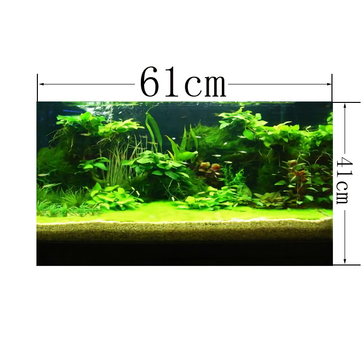 Aquarium Background Static Cling Green Tree Tropical Reptile Background 3D Effect PVC Adhesive Poster Aquarium Poster: 5-61X41
