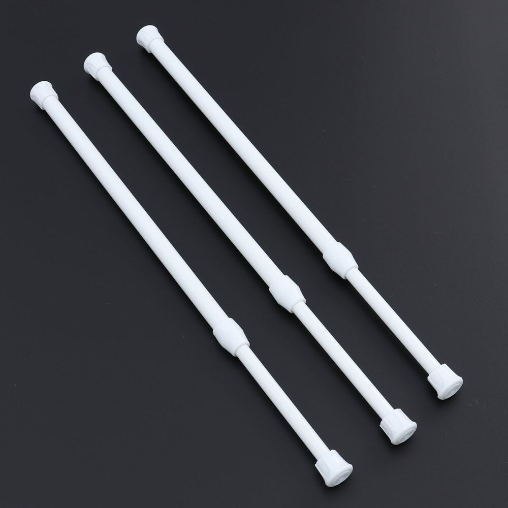 5 Pcs Tension Rod Cupboard Bars Curtain Rod Adjustable Telescopic Tension Rods (White, 40-70cm)