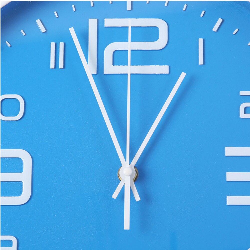 1Pc Wall Clock Modern DIY Wall Clock Digital Acrylic Hanging DIY Clock For Living Room Office Without Battery (Blue)