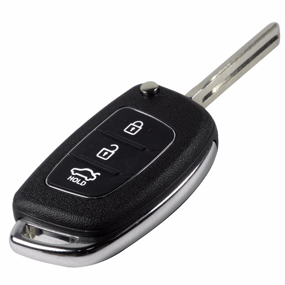 Jingyuqin-clé télécommande à 3 boutons de remplacement 3/4 boutons, housse de protection pour voiture Hyundai IX35 i20, lame non gravée