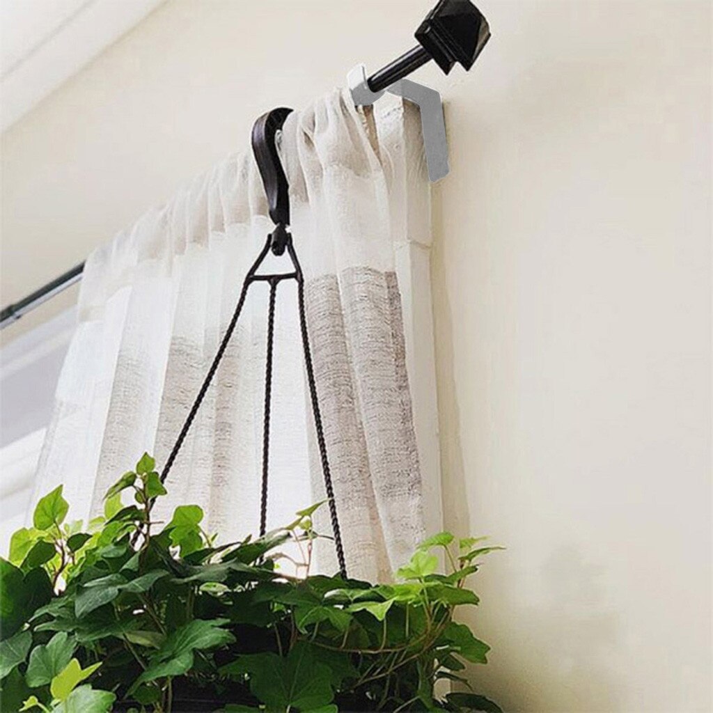 1 pair of hanging curtain rod holder, tap to the right into the window frame curtain rod bracket curtain rod bracket #40