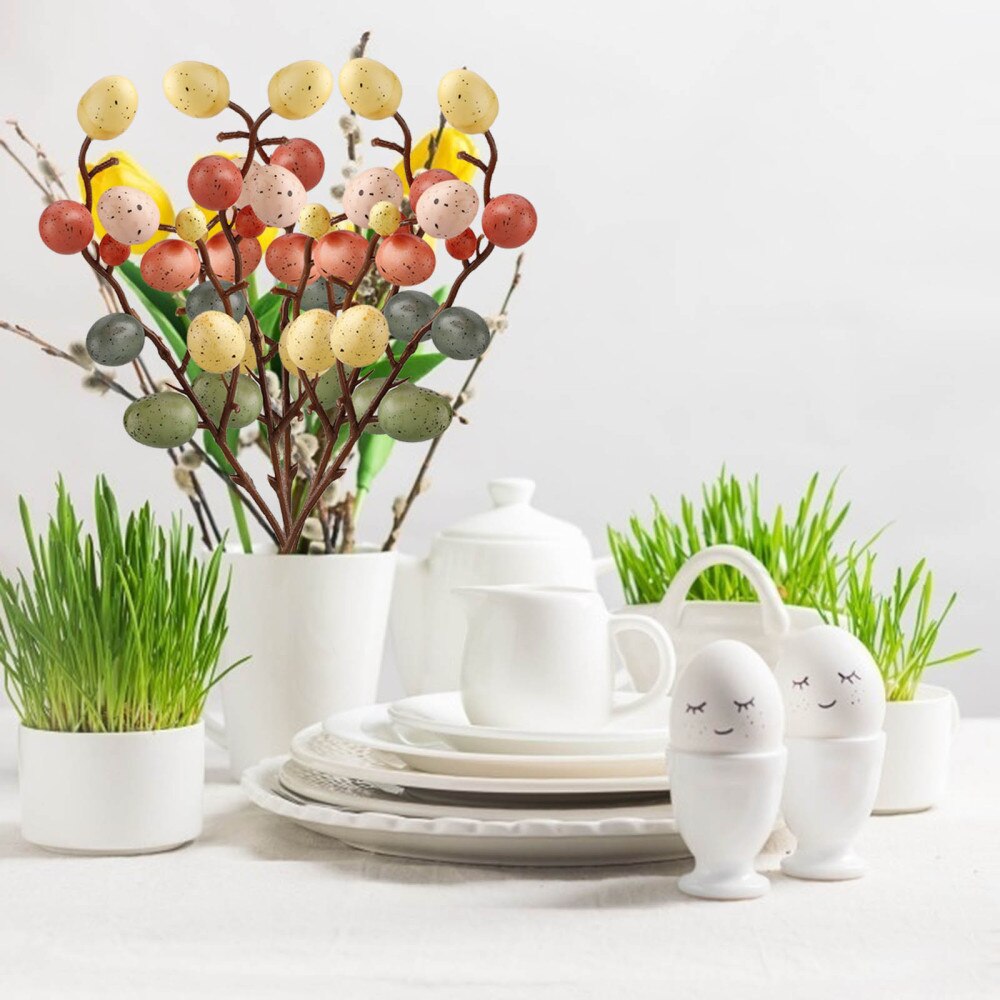 Easter Egg Tree Decor Branch With Painting Eggs Spring Party Supplies Kindergarten Decoration