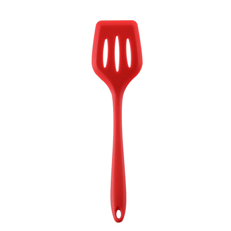 Silicone Spatula Turner Slotted spoon Ladle Spoon Spoon Spatula Spooula Spatula Basting brush Food Tongs Silicone Kitchenware: Red Turner