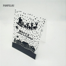 PANFELOU Easter Easter deer car Embossing folders Plastic For Scrapbooking DIY Template Fondant Cake Photo Album Card Making