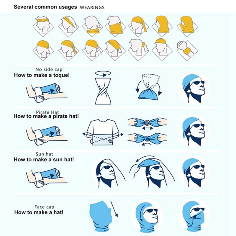 Kvinder mænd flag digital trykt multifunktionel sømløs hurtig tør solskærm svedbånd hårbånd hoved tørklæde