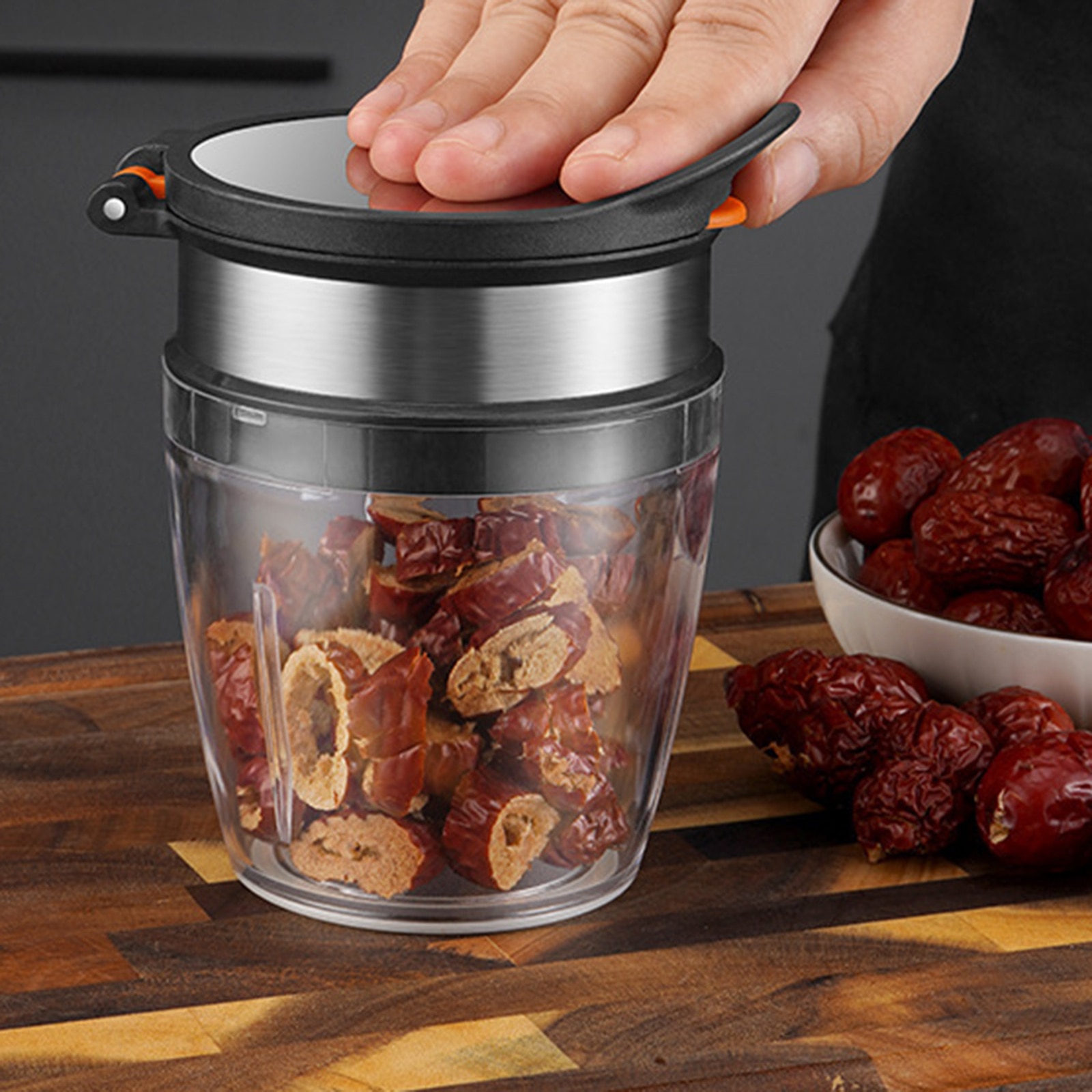 Stainless Steel Multi-Function Food Cutter with Food Container Easy Clean Fruit Slicer for Egg Strawberry Cheese Carrot Tomato