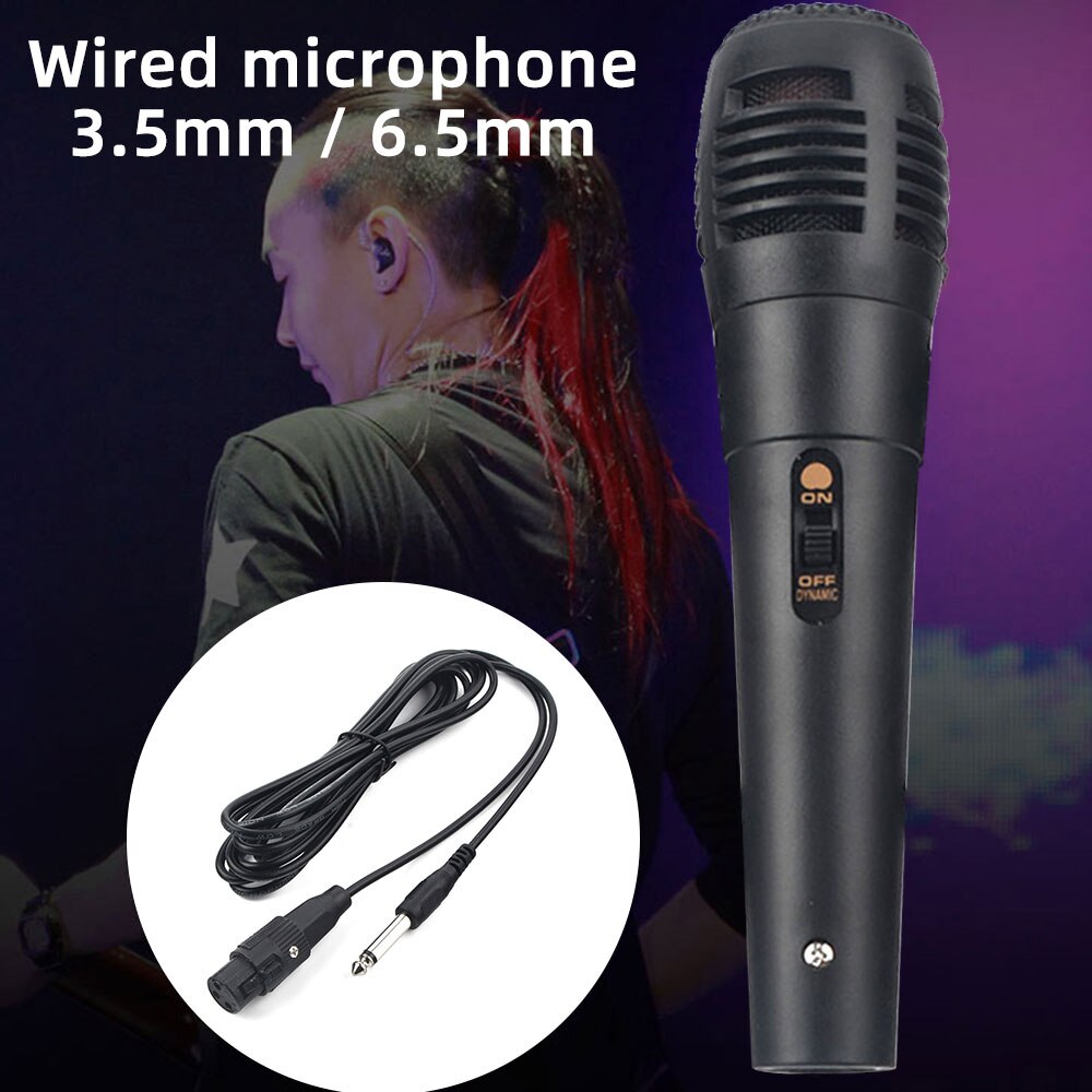 Wired microphone 3.5mm / 6.5mm for family gatherings karaoke tools with high sound and low noise mic lound Speaker