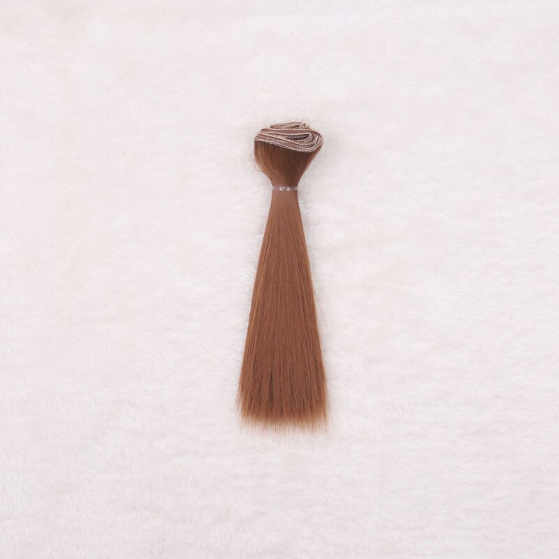 1pcs 15*100cm Doll Accessories Long Straight Synthetic Fiber BJD SD Wig Hair For Doll Wigs High-temperature Wire girl toys: color 12