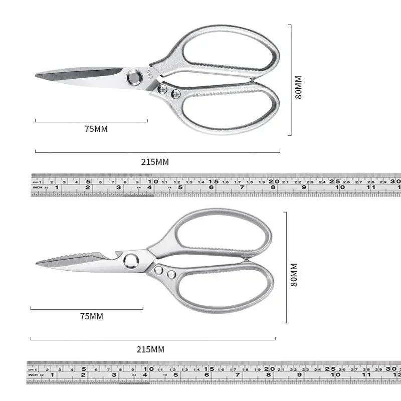 Tijeras de cocina para aves de corral, carnicero, cuchillo de carnicero, tijeras de cocina de acero inoxidable, tijeras para huesos de pollo, cortador afilado para verduras, pescado y pato