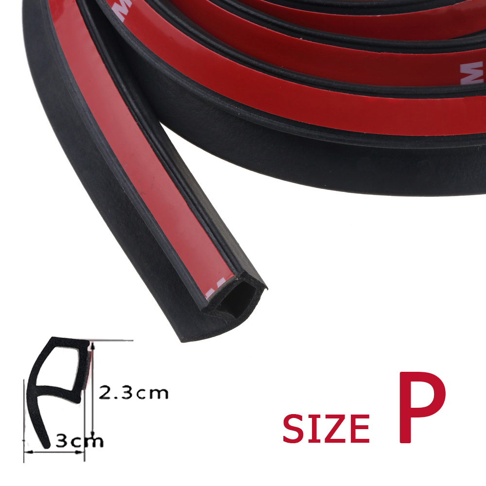 2 meter EPDM rubber Afdichting Autodeur Afdichting Strip Grote D Z P Type Waterdichte Geluidsisolatie Geluiddichte auto afdichting 3M lijm