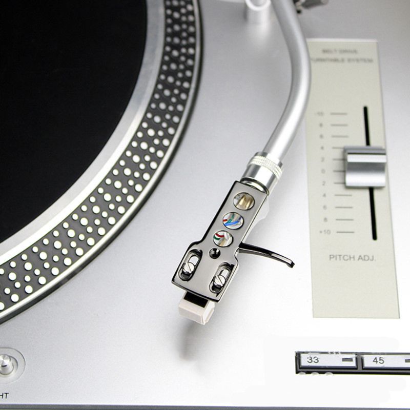 1Set Universal LP Disc Record Player Phono Turntable Headshell Cartridge Rack with 4 Leadwires for Direct-Drive Turntable