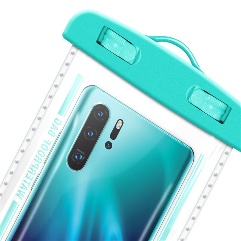 Funda de teléfono impermeable natación Airbag buceo flotante bolsa del teléfono móvil titular bolsa seca por debajo de 7,2 pulgadas Bolsa de playa anticaída