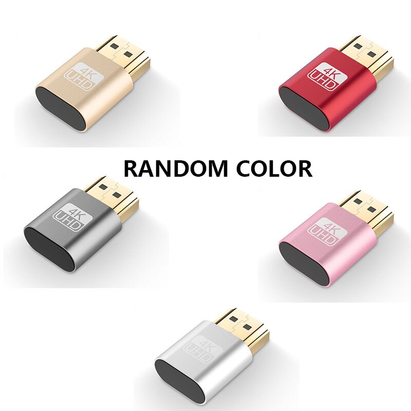 HDMI Virtual Display Adapter Gold Plating HDMI DDC EDID Dummy Plug Headless Ghost Display Emulator Lock Plate Up To 4K 3840*2160: Default Title