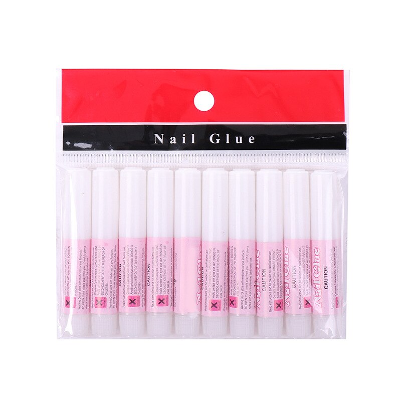 5 Stks/set 2G Nail Lijm Super Lijm Mini Beauty Nail Valse Art Decoratie Tips Acryl Lijm Steentjes Gebruiker