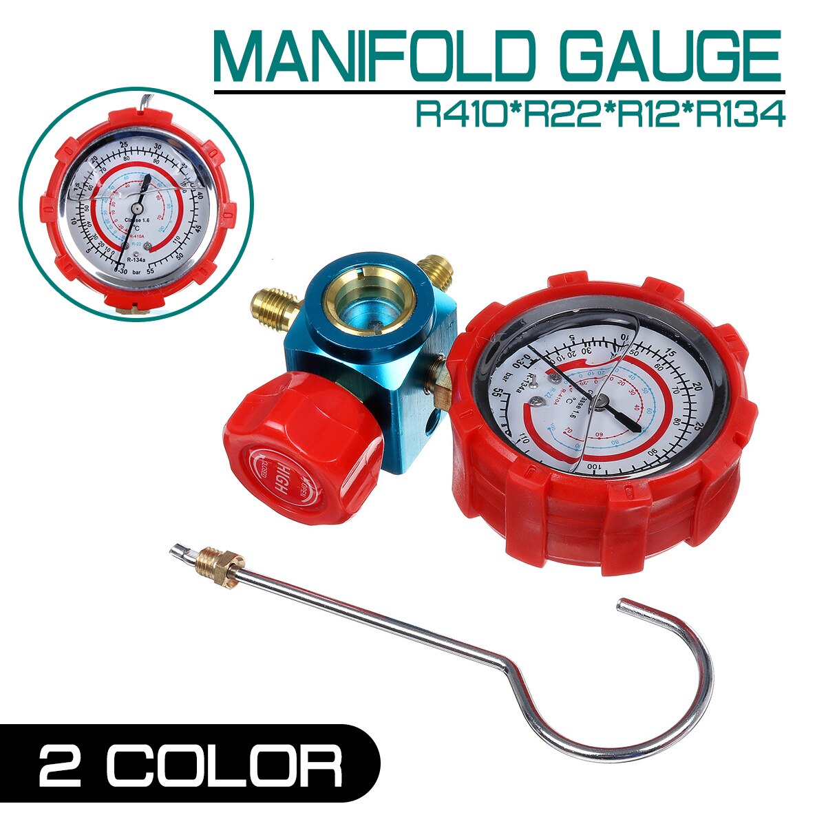 Meter Manifold Digital Pressure Gauge 410*R22*R12*R134 Refrigerant Filling Device Air Conditioner Refrigerant
