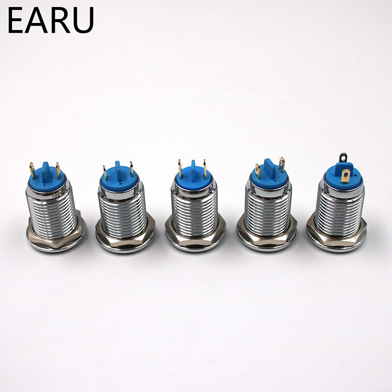 Led metalen indicatielampje 12mm waterdichte signaallamp 3v 6v 9v 12v 24v 110v 220v rood geel groen wit blauw pilootschakelaar lamp