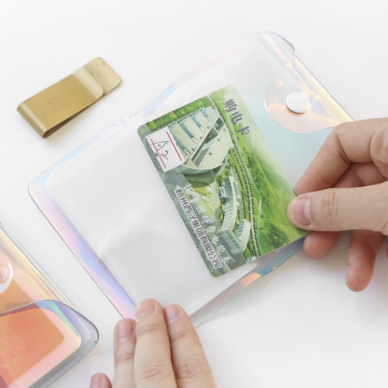 Pvc transparent Busniess Karte Halfter Frauen Wasserdichte 20 Karte Schlüssel Kreditkarte Tasche Hohe Kapazität SchöNe Mädchen Karteninhaber