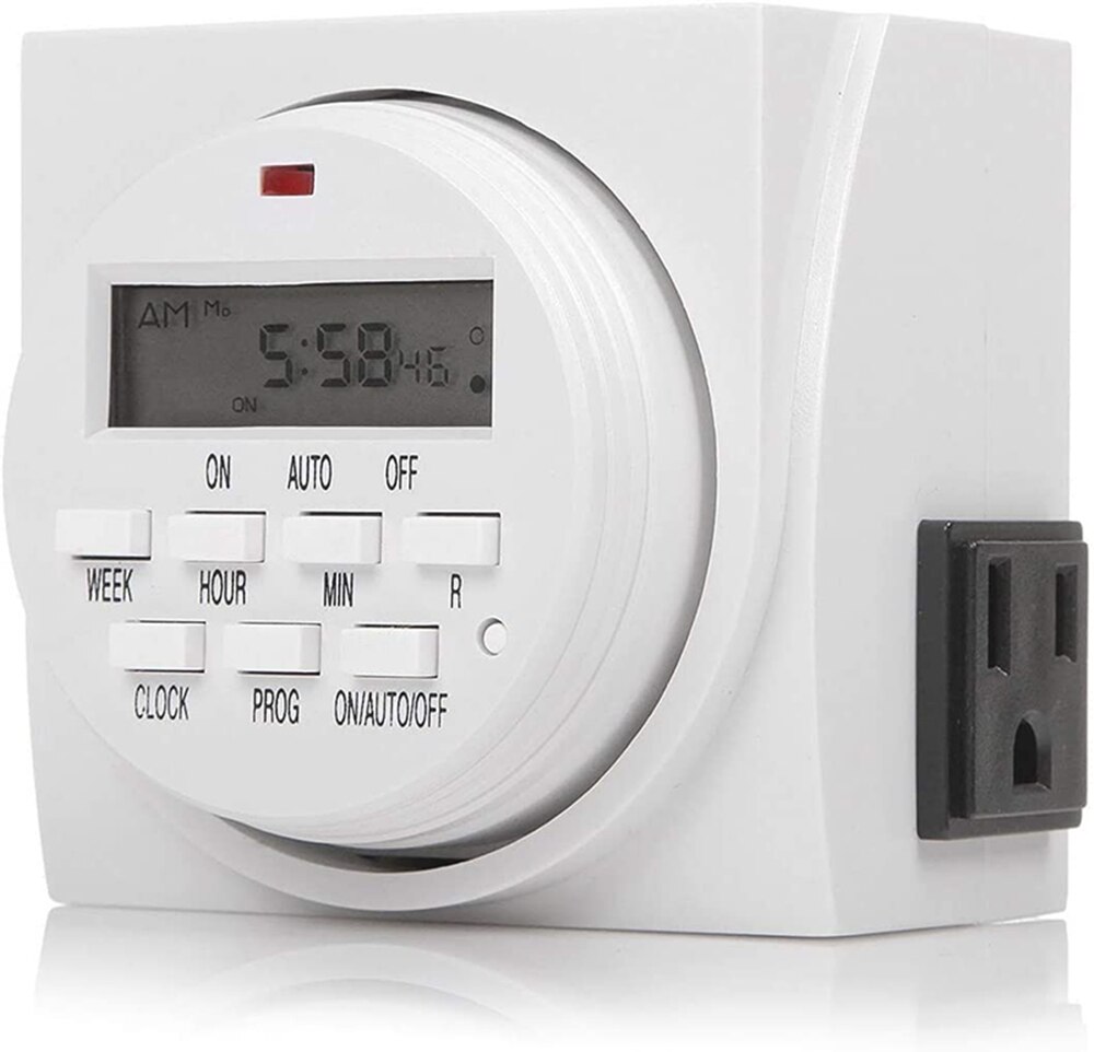 Interruptor temporizador programable 220V 230V AC LCD grande 1,6 pulgadas con relé con certificación UL dentro y función de tiempo de cuenta atrás