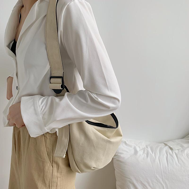 Dorywczo płótno Hobos Crossbody torby dla kobiet kluska kształt torba na ramię pani duża pojemność Tote kobieta torba duża torebka