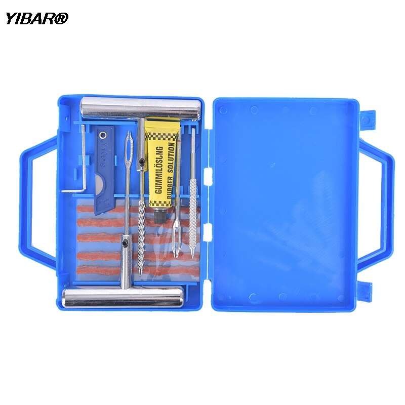 Auto Tire Puncture Repair Kit Car Van Motorcycle Bike Tire Repair Tools Emergency Set Portable
