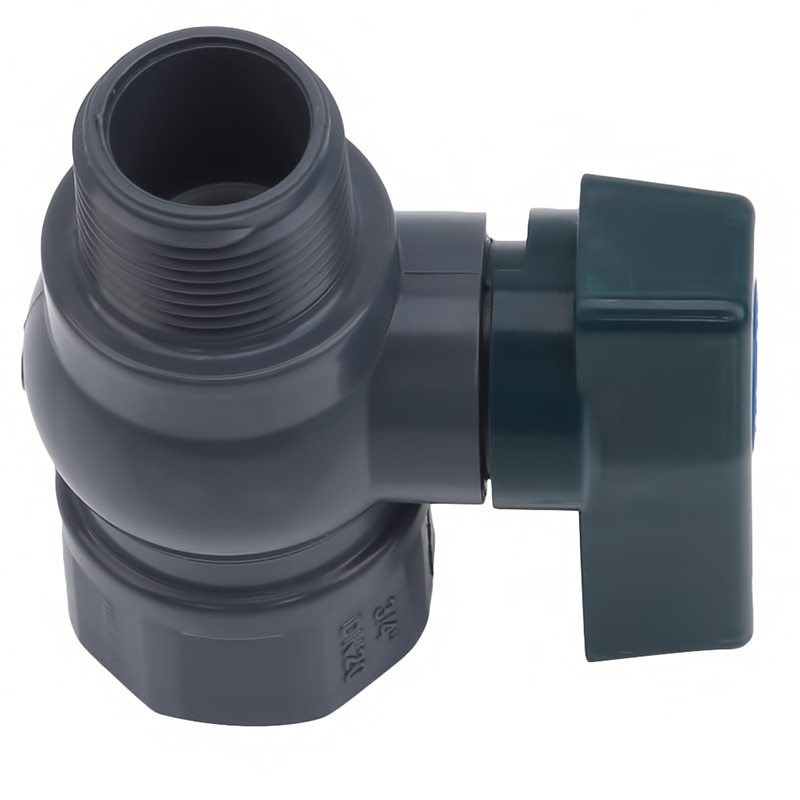 Pvc Garden Hose Adapter For Rain Barrels Garden Spigot Water Tanks Ponds Aquariums Plastic Simple Embedded Ball Valve