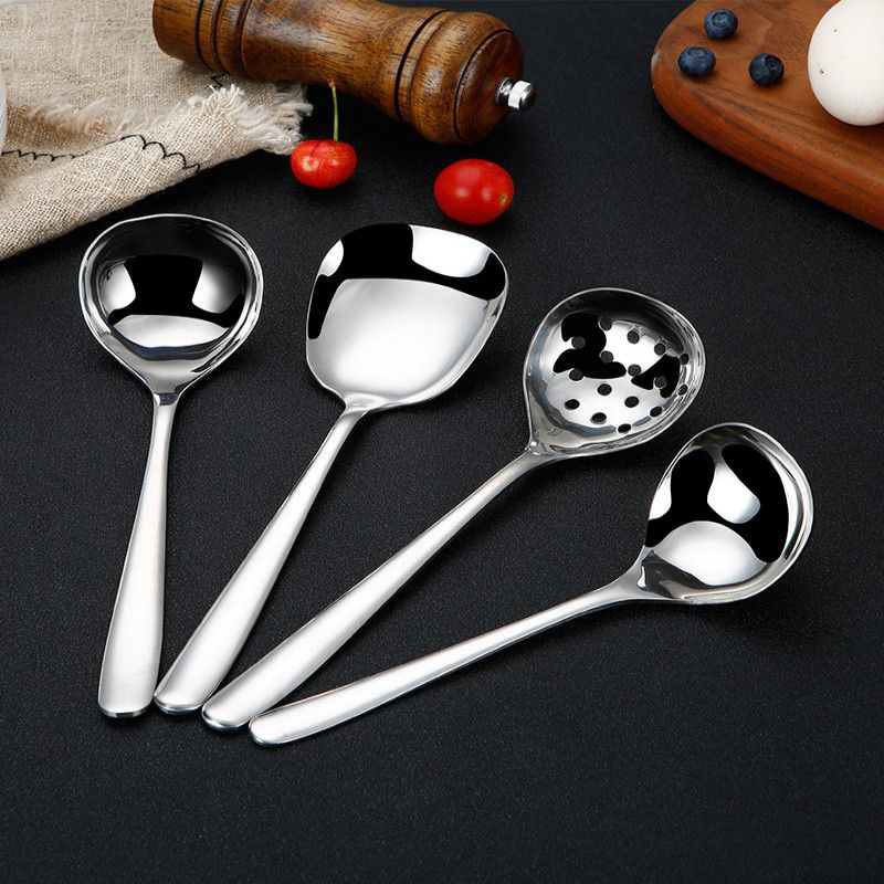 Keuken 304 Rvs Servies Kruiden Lepel Hotel Multifunctionele Soep Servies Lepel Grote Hoofd Verdiepen Pot