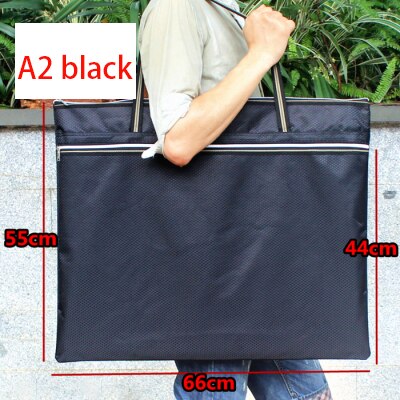 A2 A3 tkaniny aktówka, szkicownik 8k projekt szkic rysunek przenośna papierowa torba: A2 czarny