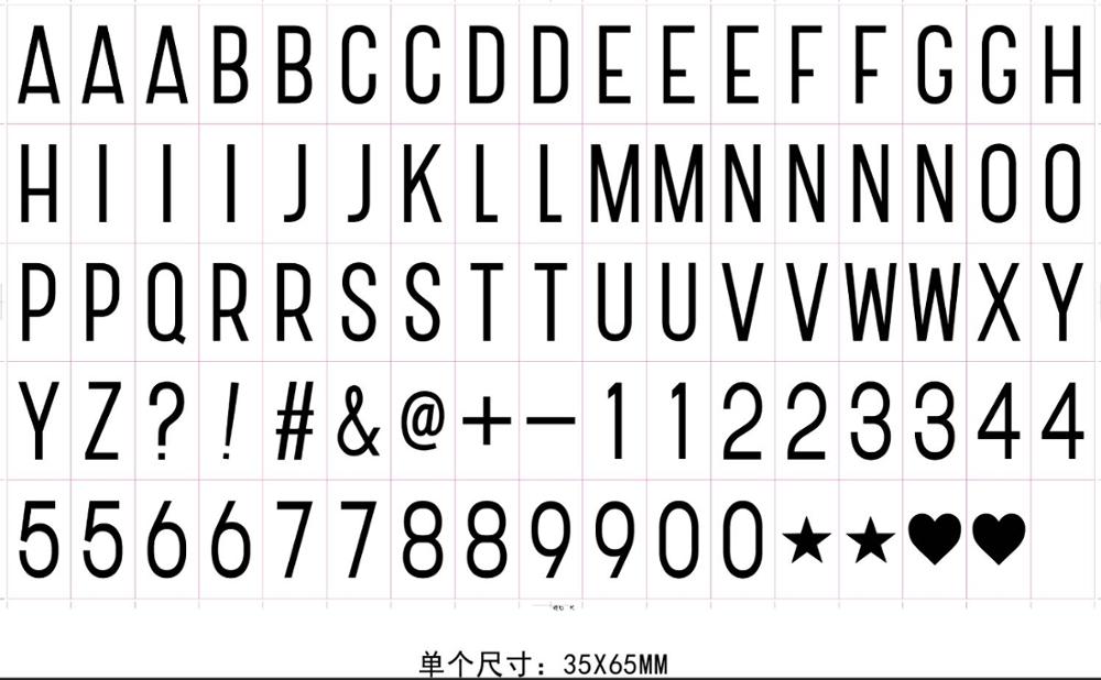 126pcs Cinematic Led Lightbox Replacement Letters Numbers Signs Black for A4 MagiGlow Light Up Letter Box Sign Message Board 4P: 84pcs