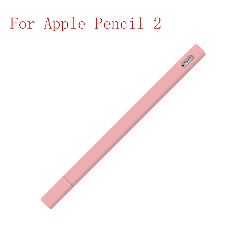 Cute Candy Color Silicone Pencil Case Cap For Apple Pencil 2/1 For iPad Tablet Touch Pen Stylus Cartoon triangl Protective Cover: WS208-2-2