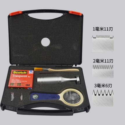 QFH BYK Cross Adhesion Tester Cross-Cut Tester 1MM/2MM/3MM With Magnifier With 3M Transparent Tape