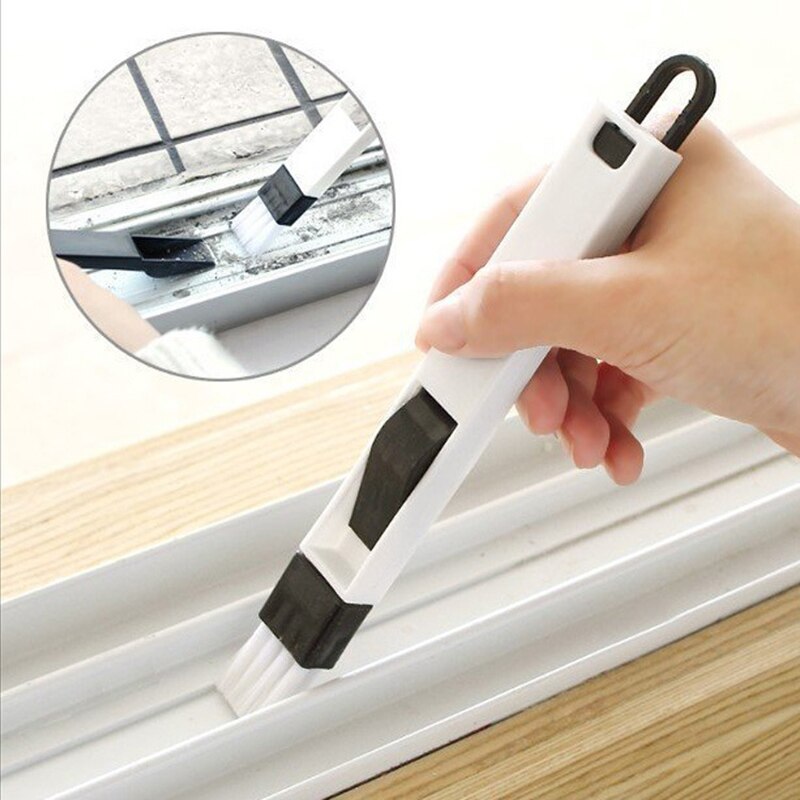 Brocha de limpieza pequeña, cepillo recogedor para el hogar, ventilación para puerta corredera, Herramientas de limpieza para teclado, cepillo de limpieza multifuncional