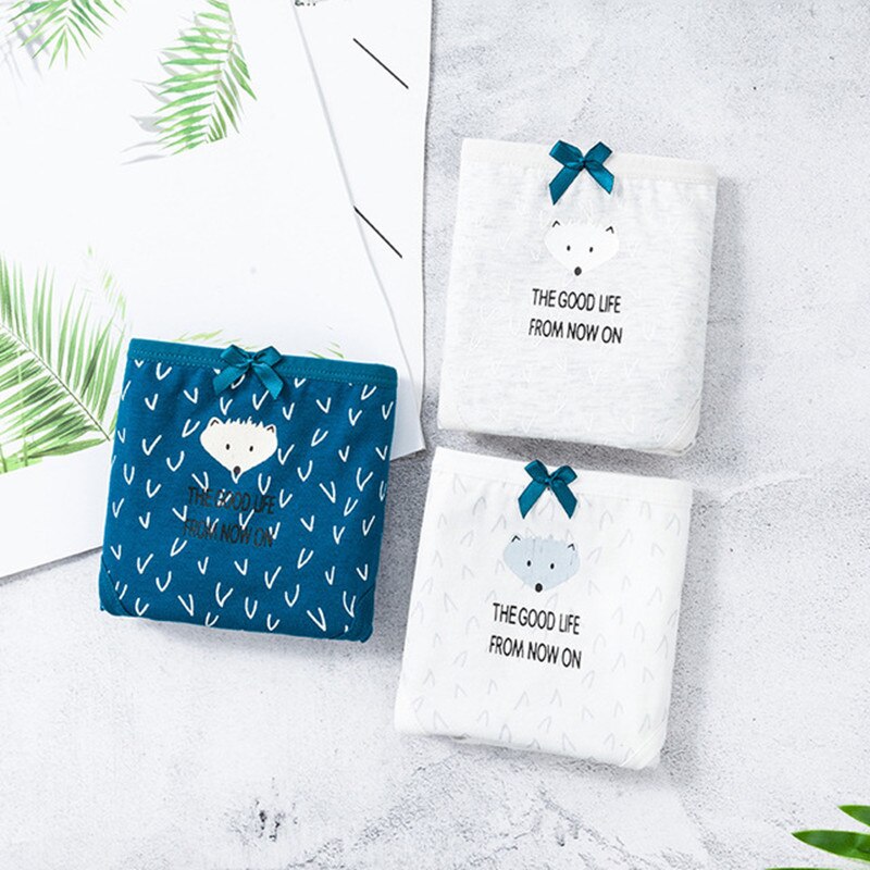 Lækagesikre menstruationstrusser kvinder lækagesikker bomuld fysiologisk undertøj dame tegneserie menstruations trusser underbukser