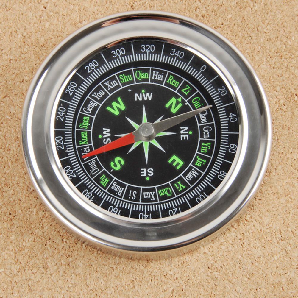 None Size Stainless Steel Directional Magnetic Compass Outdoor Camping