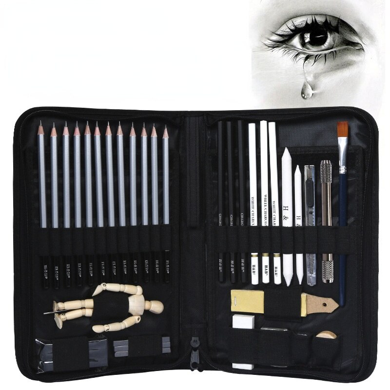 Set Matite Da Disegno H&B - 35 Pezzi Professionali | Per Artisti, Principianti E Studenti - Foto 6