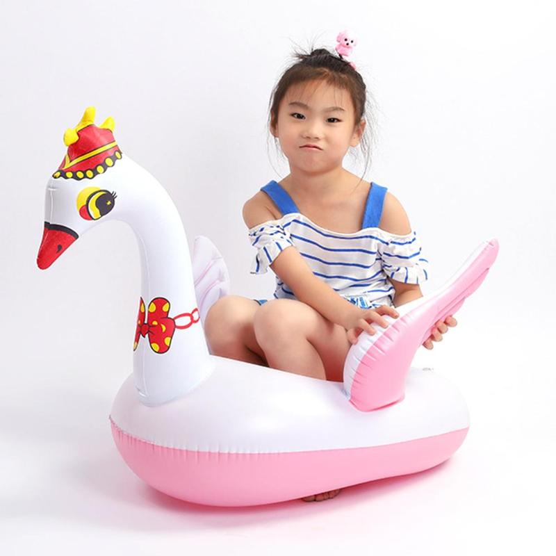 Crown Swan Swim Ring Kids Float Circle Inflatable Safety Swimming Pool Toys