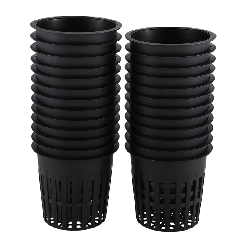 25 Packs of 4 Inch Garden Net Cup Pots, Plastic Pl... – Grandado