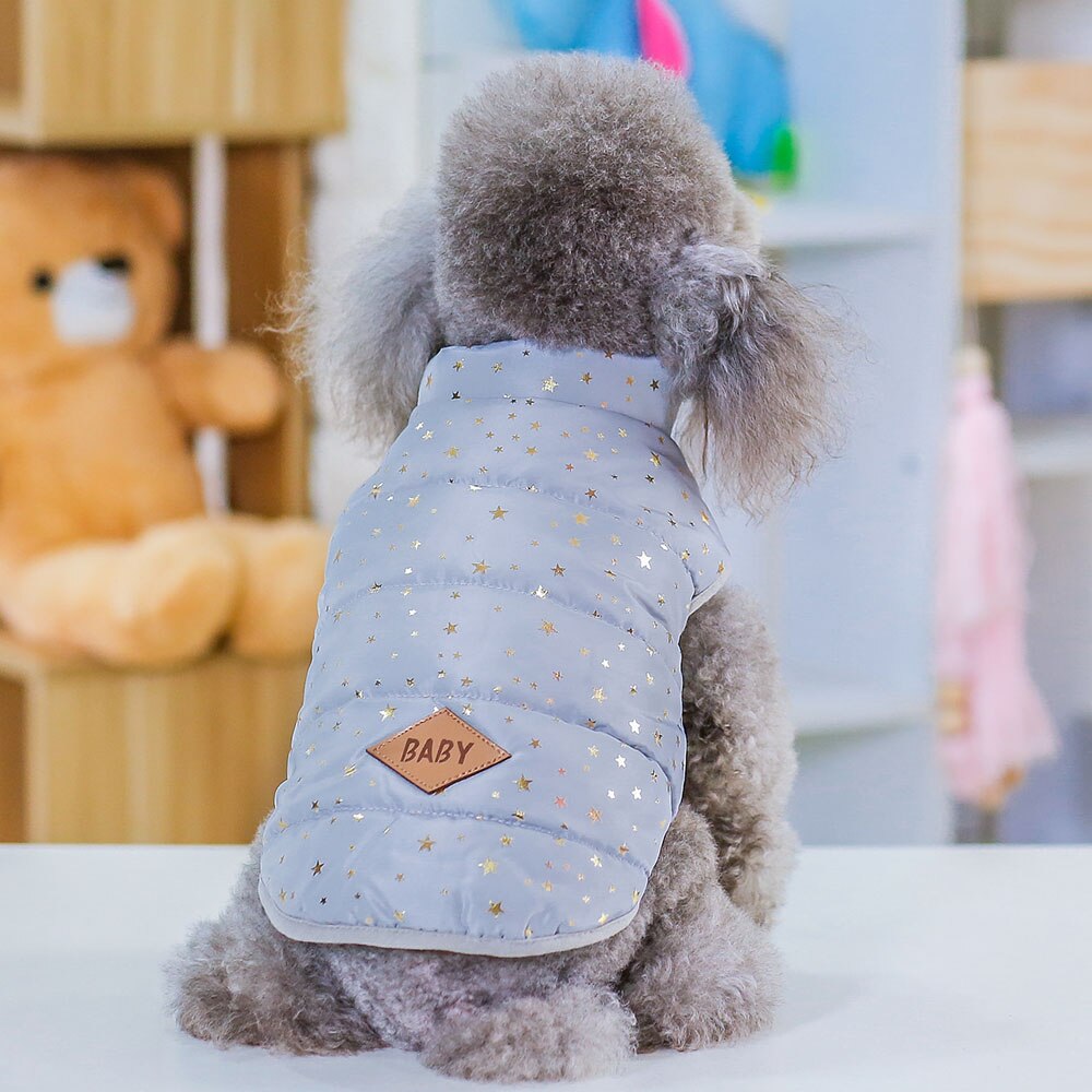 Vinter kjæledyrfrakk bomullspolstret Vest hundeklær til små mellomstore hunder fransk bulldogjakke puddel york katteklær 3 farger