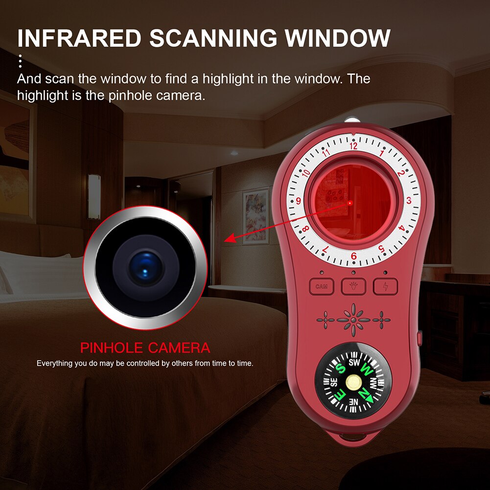 S100 caméras portables multifonctions anti-détecteur, anti-prise de vue furtive, caméra de surveillance sans fil, détecteur de signal, lentille, tracker rf
