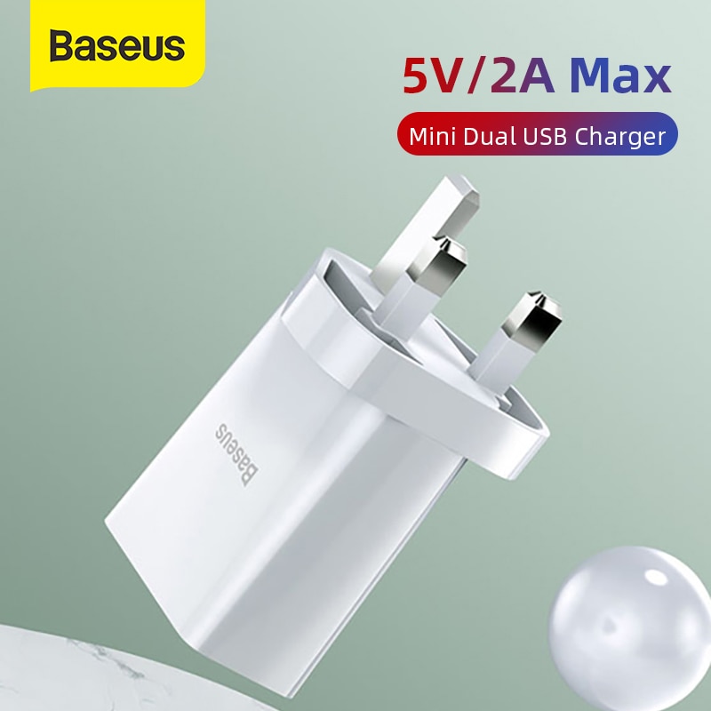 Baseus Mini Uk Usb Lader Snel Opladen Voor Iphone 11 Max Draagbare Mobiele Telefoon Lader Voor Huawei Xiaomi Reizen eu Uk Plug