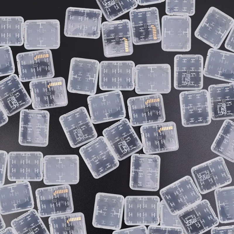 8in1 Sim-kaart Opbergdoos Transparante Geheugenkaarten Case Waterbestendig Houder Cover voor Micro SD SDHC TF Geheugenkaarten mini Box