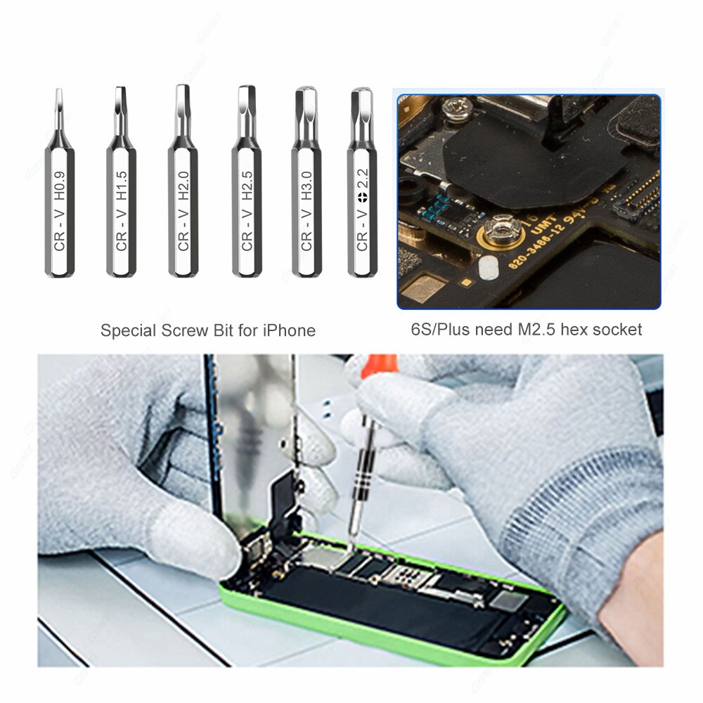 GZERMA Electronics Smartphones Repair Tools Kit With 42pcs Bits Screwdriver Set For iPhone Macbook Pro Air PS4 Nintendo Switch