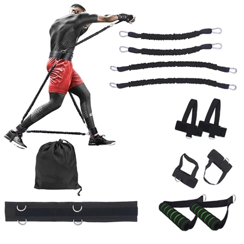 100 LBS Boxing Resistance Bands Set for MMA Kickboxing Basketball Football Strength and Agility Training Heavy Duty Workout