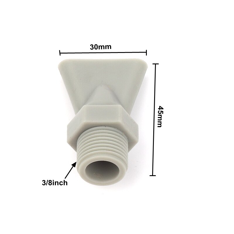 1pc 1/4,3/8,1/2,3/4 Inch Duckbill Sprinkler Male Thread Garden Irrigation Nozzle Industrial Agriculture Flat Nozzle: 3l8inch