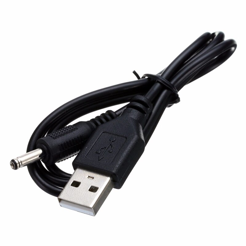 1PC Duurzaam Zwart USB Naar 3.5mm x 1.35mm Plug Barrel Jack 5V DC Power Supply Cord kabel 65cm