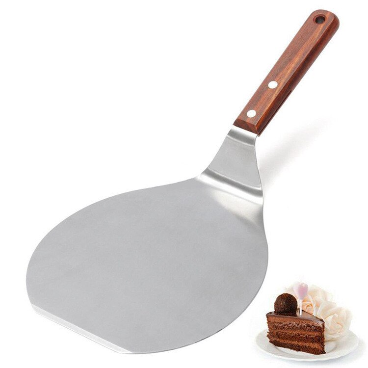 Herramientas de repostería para Pizza, 1 pieza, espátula de acero inoxidable antiincrustante para Pizzas, pala para pasteles, accesorios de cocina,